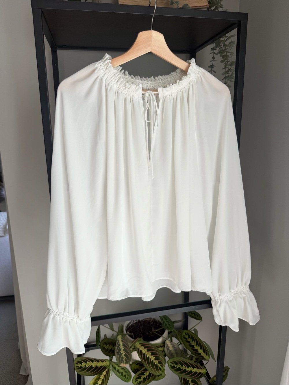 Madewell Tie Neck Sheer Top